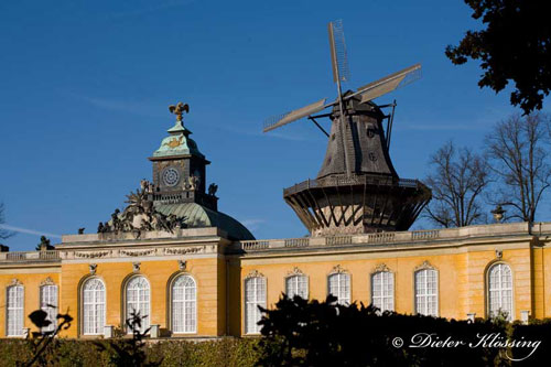 SansSouci Castle and Dutch Windmill